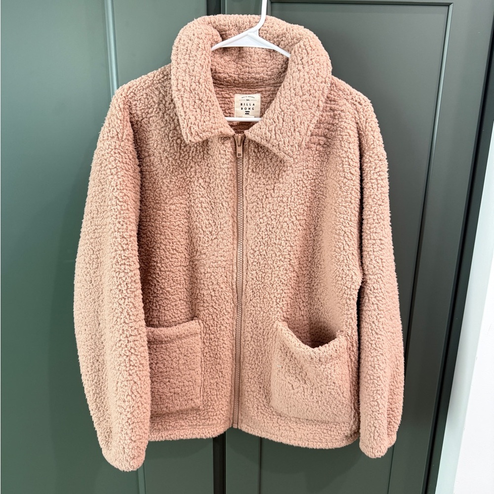 Billabong Teddy Fleece Zip-Up Jacket - Blush